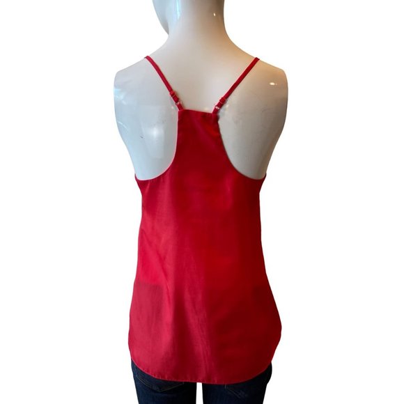 J. Crew Womens Cami Tank Top Racerback Spaghetti Straps 58877FA14 Red Size 2 - Picture 2 of 6